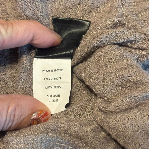 Torrid Plus 2 Gray Waffle Knit Hoodie Sweatshirt Long Sleeve Pullover Pockets - Picture 7 of 7